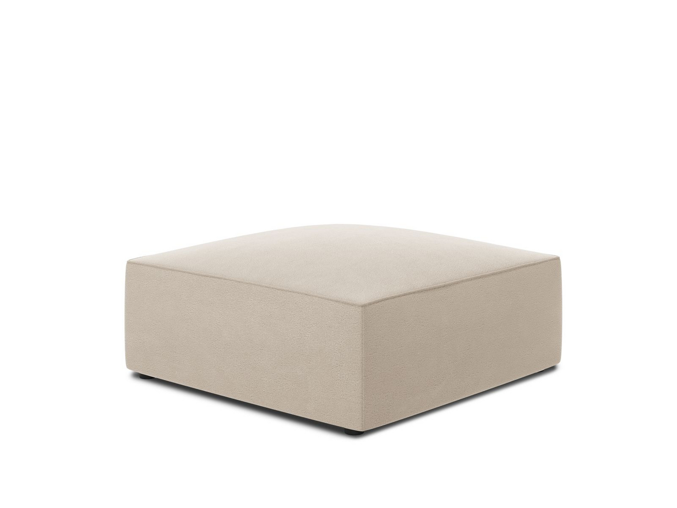 Cosmopolitan Design fløyelspuff, "Siena", 1-seter, 93 × 93 × 40 cm, Salvador, svarte plastben