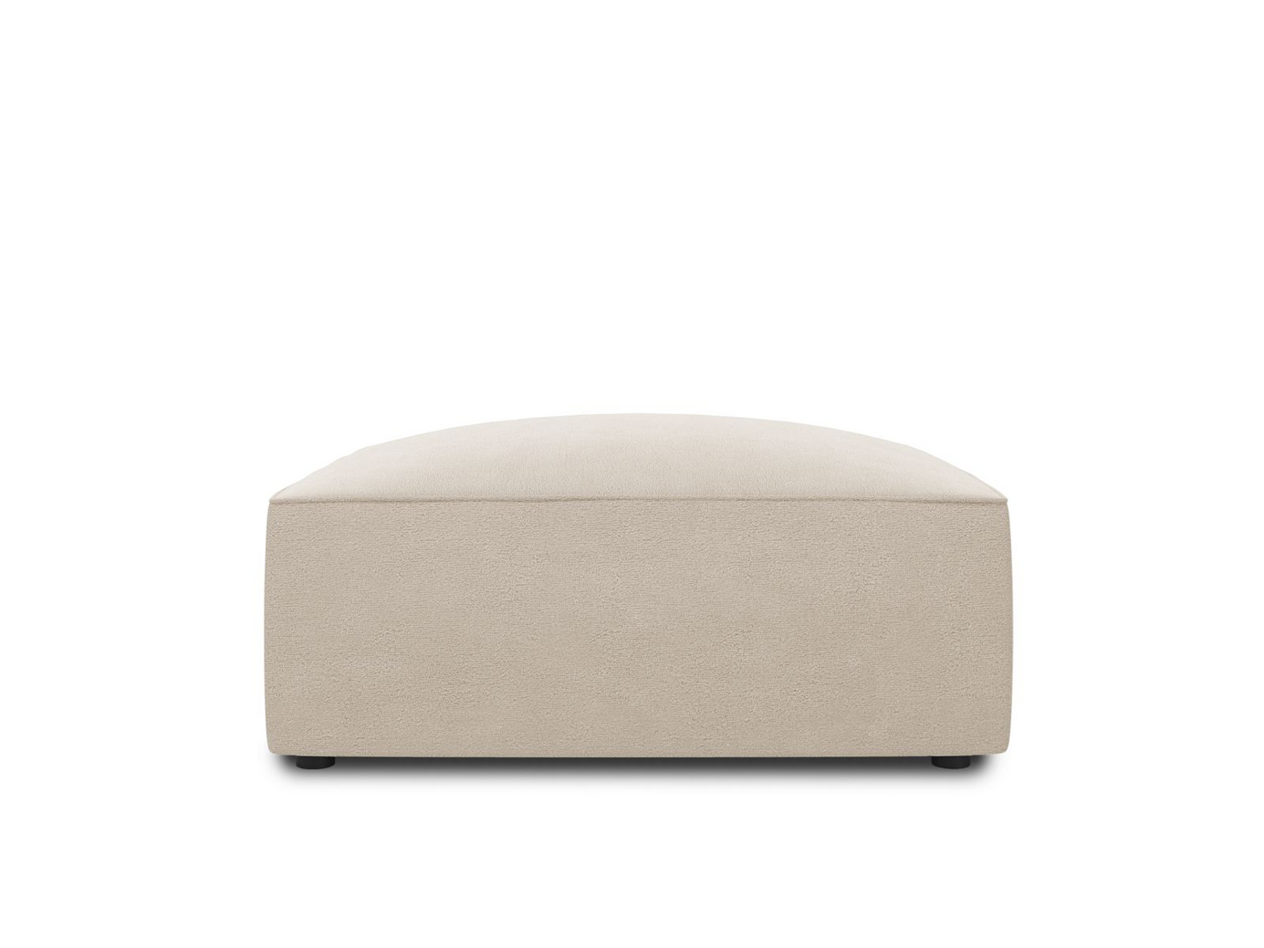 Cosmopolitan Design fløyelspuff, "Siena", 1-seter, 93 × 93 × 40 cm, Salvador, svarte plastben