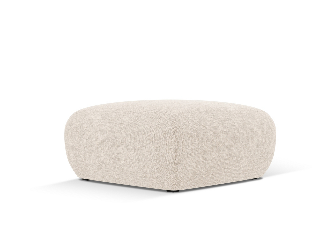 Cosmopolitan Design puff, "Nolio", 1-seter, 75 × 75 × 36 cm, Haga, svarte plastben