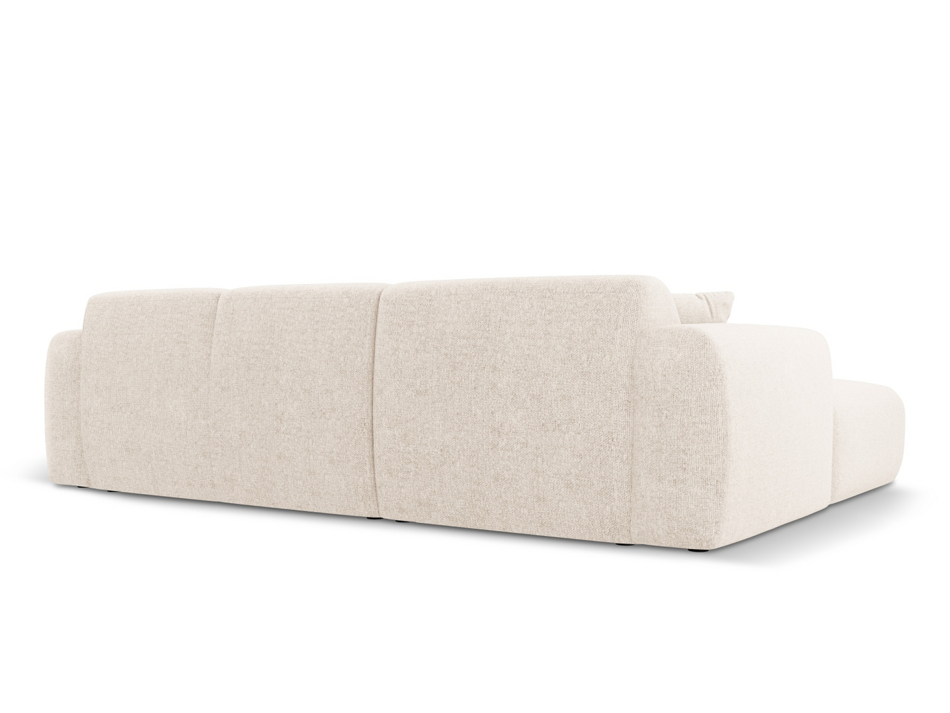 Cosmopolitan Design høyrevendt hjørnesofa, "Nolio", 4-seter, 260 × 170 × 72 cm, Haga, svarte plastben