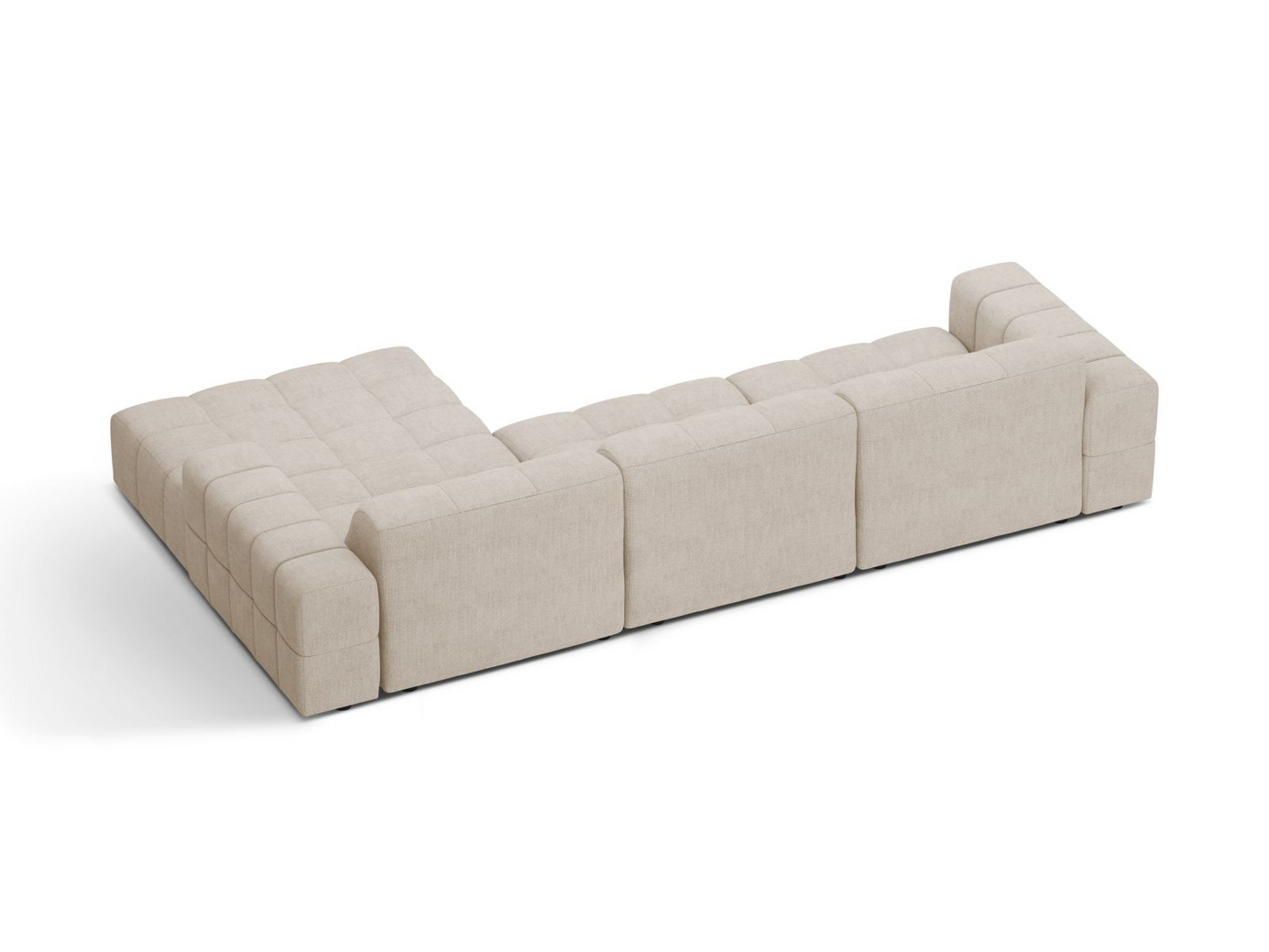 Cosmopolitan Design høyrevendt hjørnesofa, "Chicago", 4-seter, 294 × 167 × 78 cm, Eden 10, svarte plastben