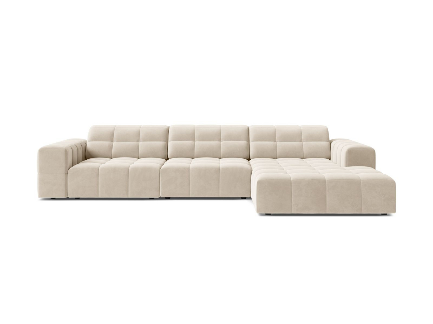 Cosmopolitan Design høyrevendt fløyelshjørnesofa, 