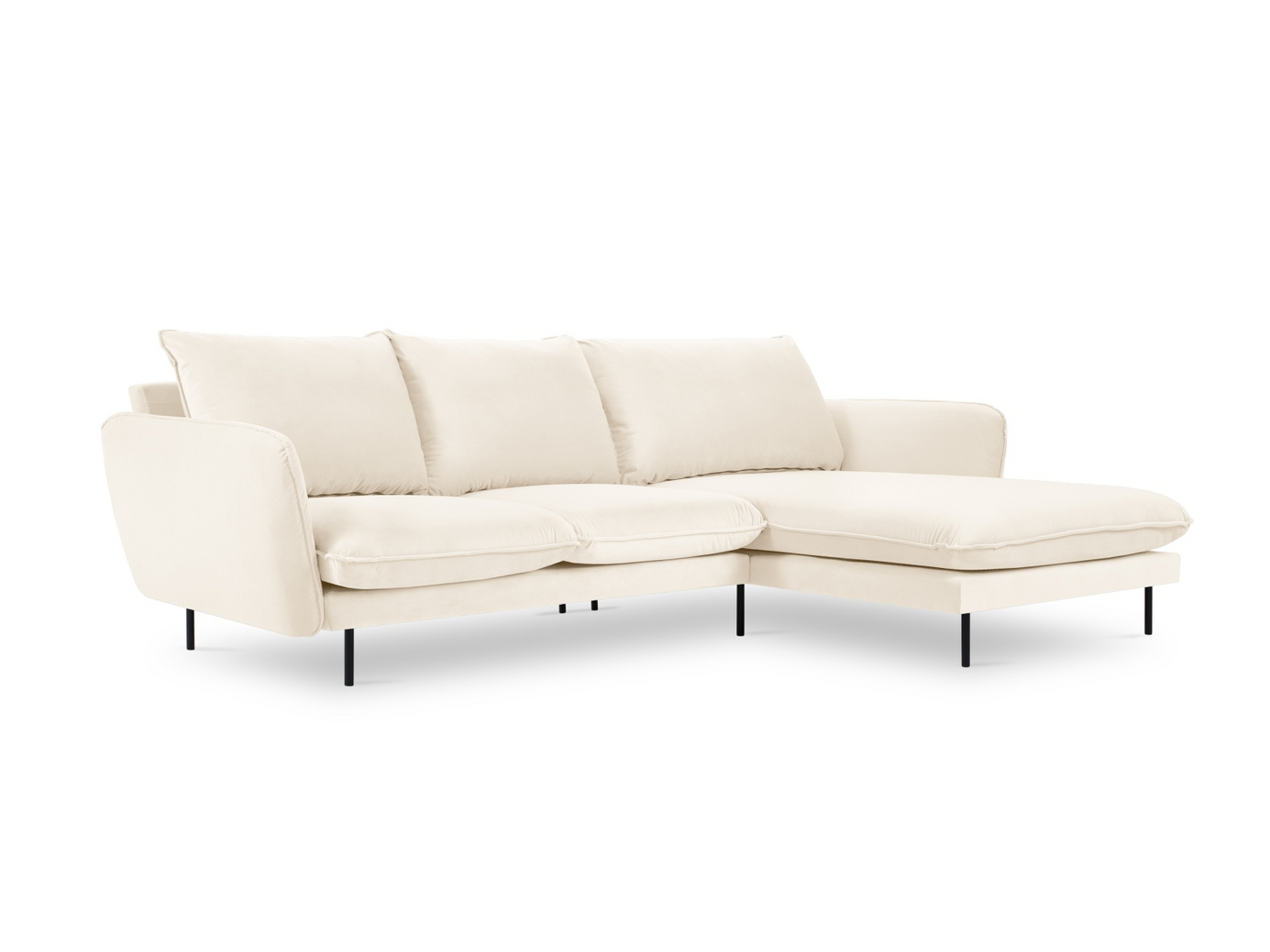 Cosmopolitan Design høyrevendt fløyelshjørnesofa, 