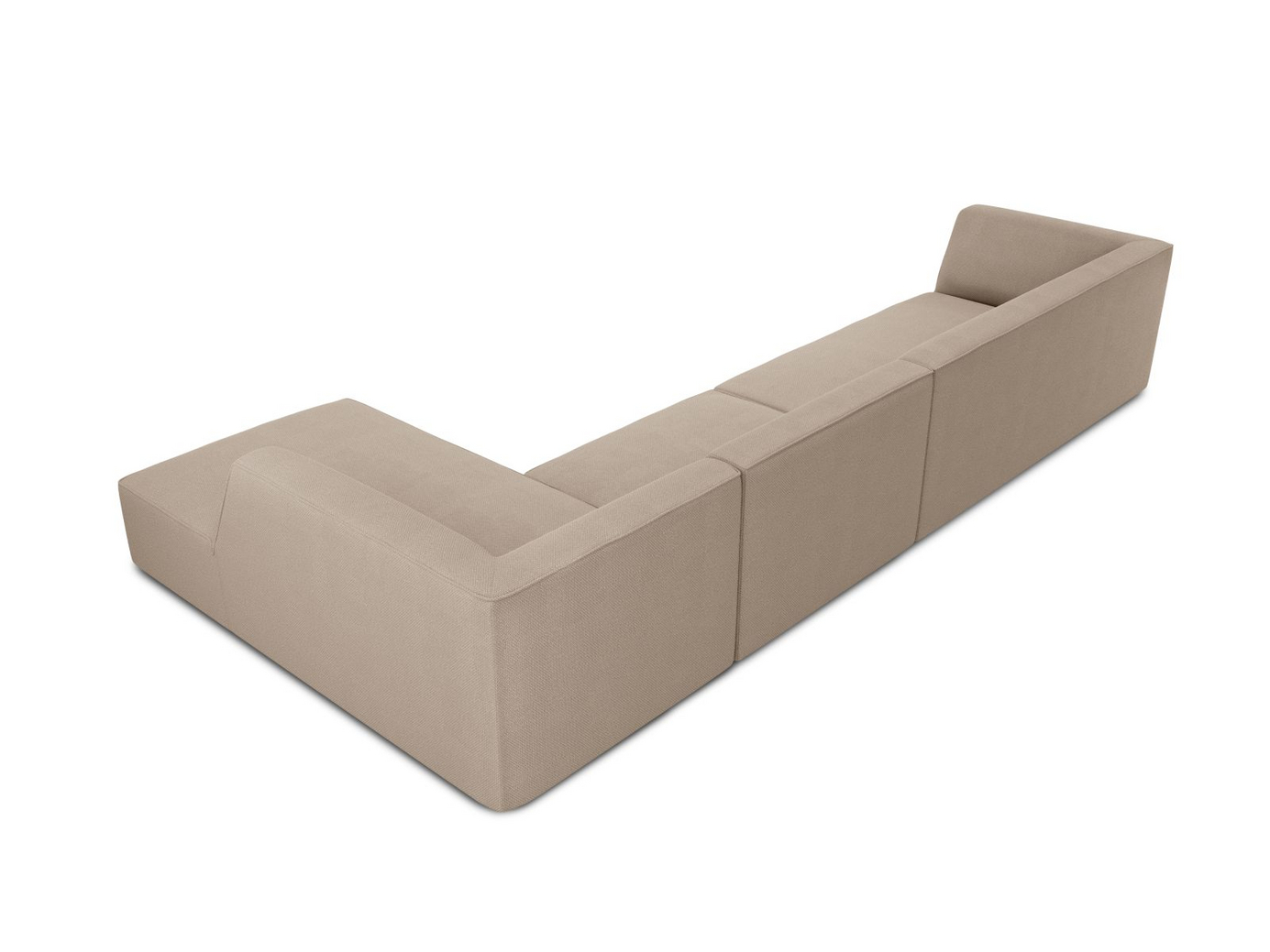 Cosmopolitan Design høyrevendt modulhjørnesofa, "Siena", 5-seter, 366 × 180 × 69 cm, Ottawa, svarte plastben