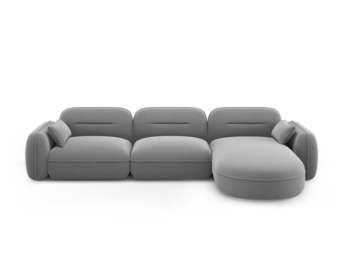 Cosmopolitan Design høyrevendt fløyelsmodulhjørnesofa, 