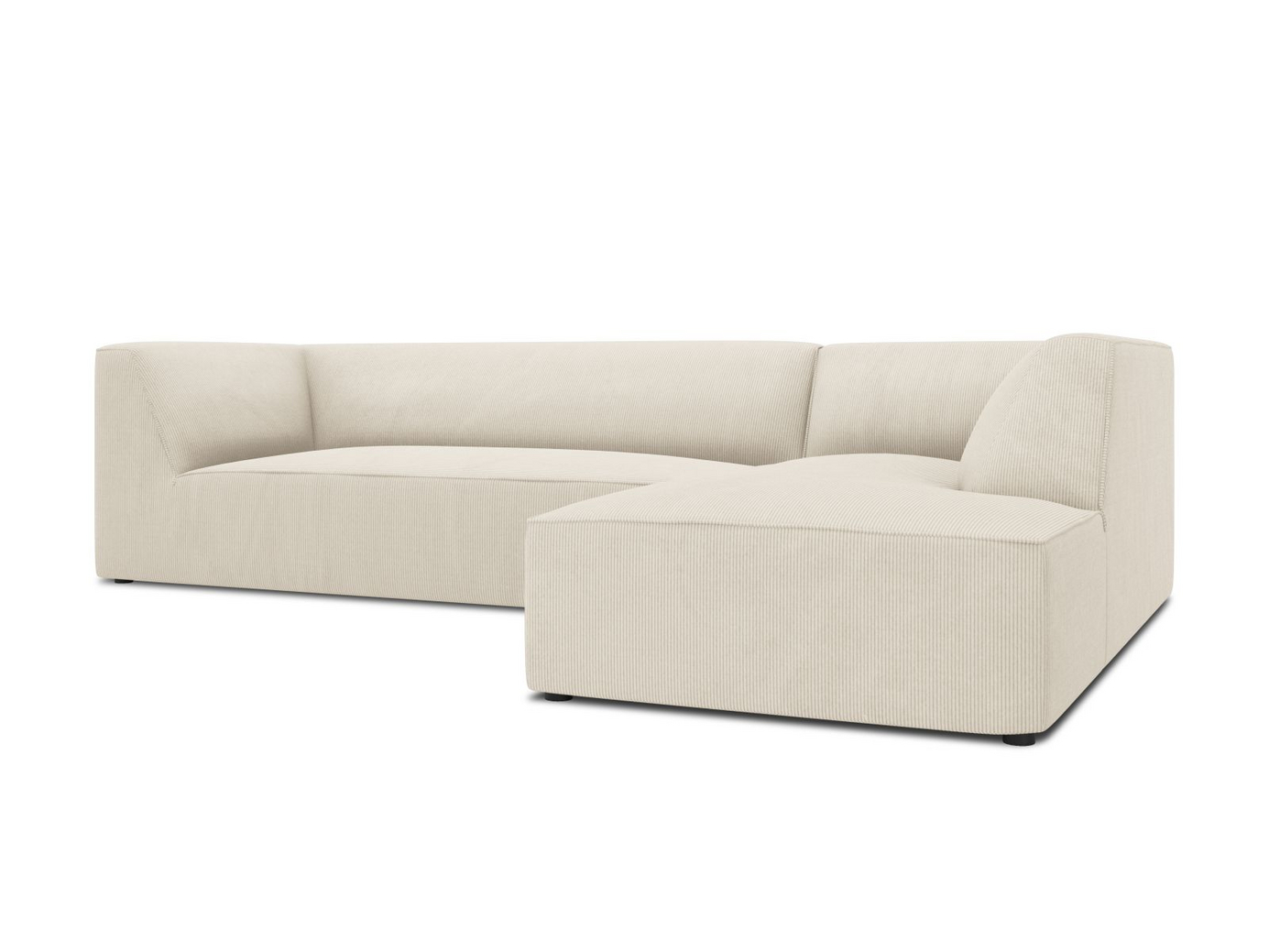 Cosmopolitan Design høyrevendt modulhjørnesofa, "Siena", 4-seter, 273 × 180 × 69 cm, Scala, svarte plastben, Variant RC_M_100