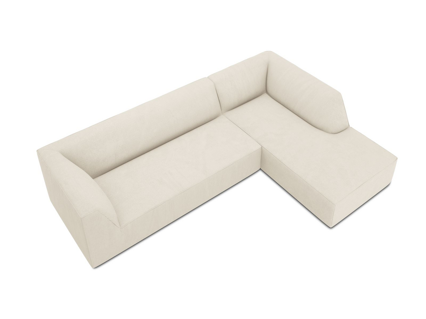Cosmopolitan Design høyrevendt modulhjørnesofa, "Siena", 4-seter, 273 × 180 × 69 cm, Scala, svarte plastben, Variant RC_M_100