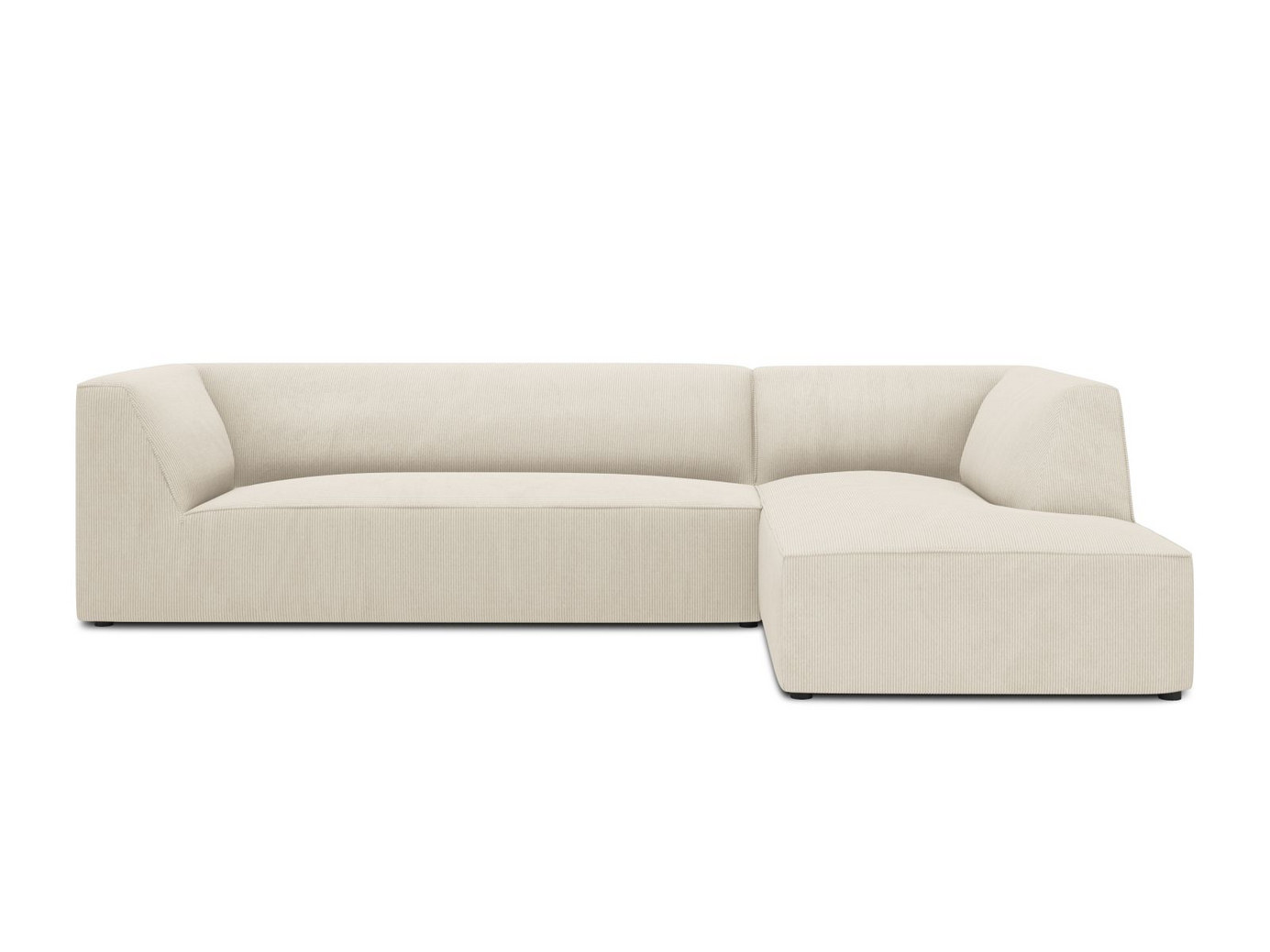 Cosmopolitan Design høyrevendt modulhjørnesofa, "Siena", 4-seter, 273 × 180 × 69 cm, Scala, svarte plastben, Variant RC_M_100