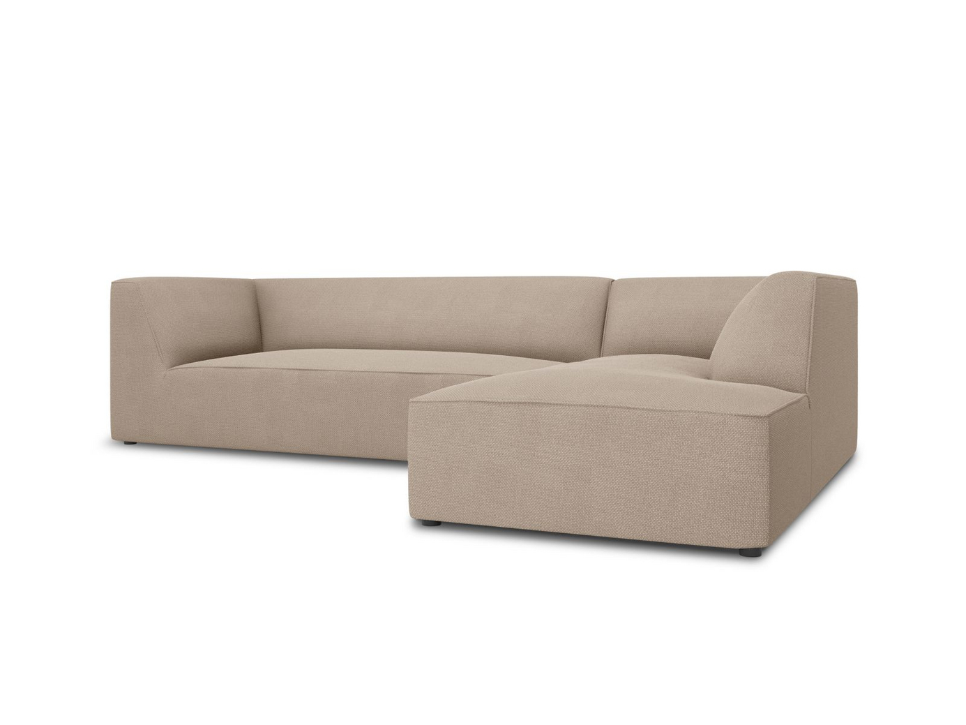 Cosmopolitan Design høyrevendt modulhjørnesofa, "Siena", 4-seter, 273 × 180 × 69 cm, Ottawa, svarte plastben, Variant RC_M_137