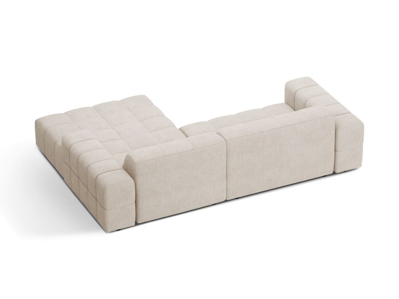 Cosmopolitan Design høyrevendt hjørnesofa, "Chicago", 3-seter, 234 × 167 × 78 cm, Eden 10, svarte plastben