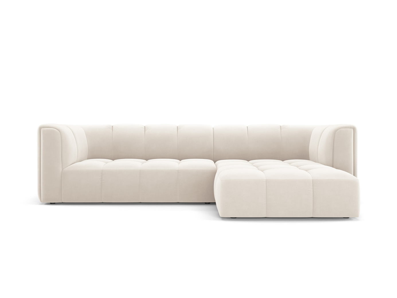 Cosmopolitan Design høyrevendt fløyelsmodulhjørnesofa, 