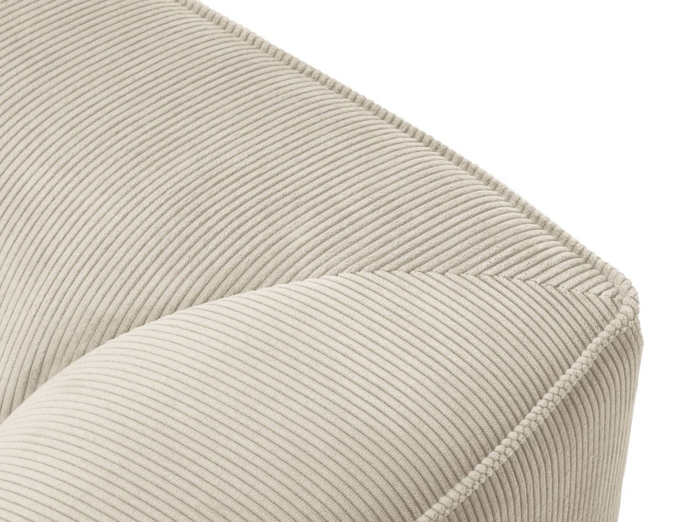 Cosmopolitan Design høyrevendt modulhjørnesofa, "Siena", 3-seter, 186 × 180 × 69 cm, Scala, svarte plastben