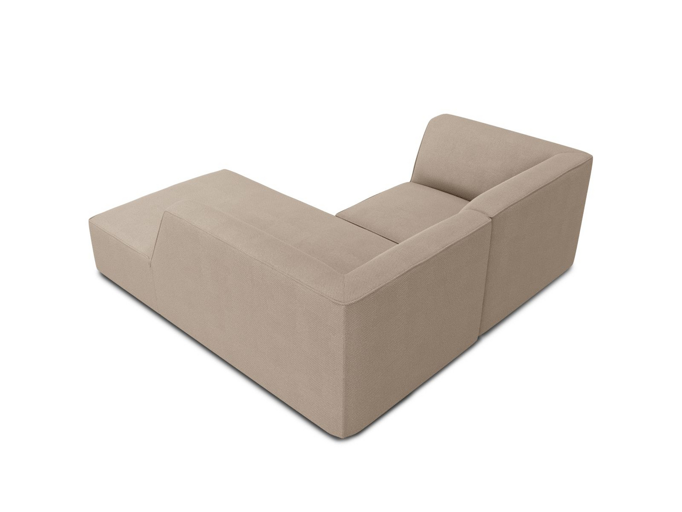 Cosmopolitan Design høyrevendt modulhjørnesofa, "Siena", 3-seter, 186 × 180 × 69 cm, Ottawa, svarte plastben