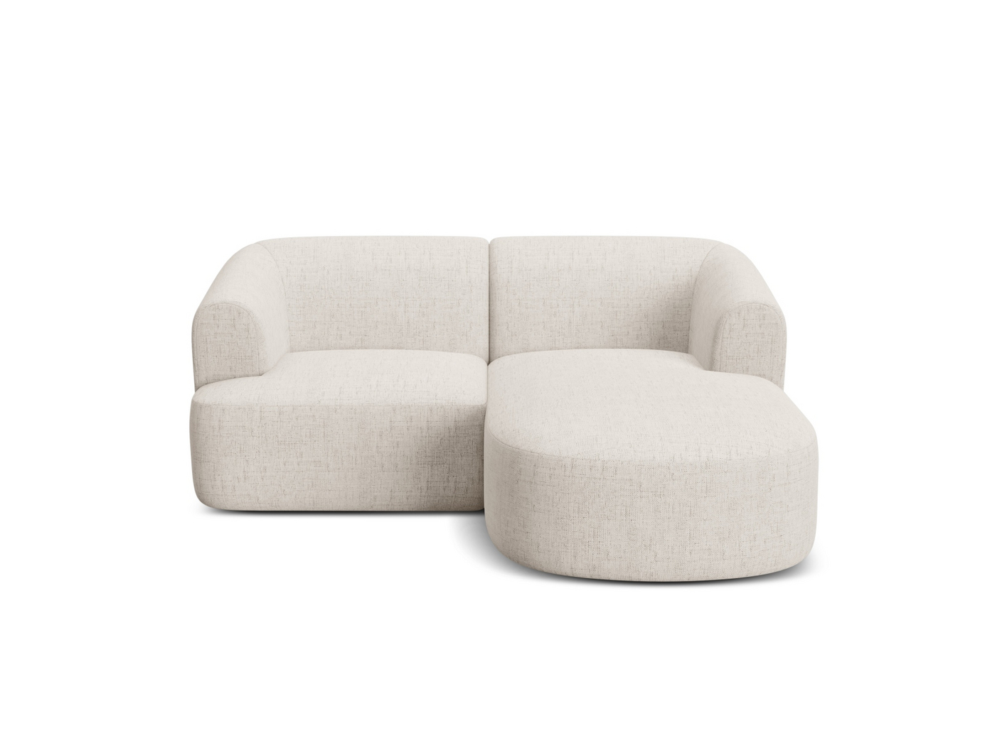 Cosmopolitan Design høyrevendt modulhjørnesofa, "Campi", 3-seter, 180 × 156 × 70 cm, Moly, svarte plastben