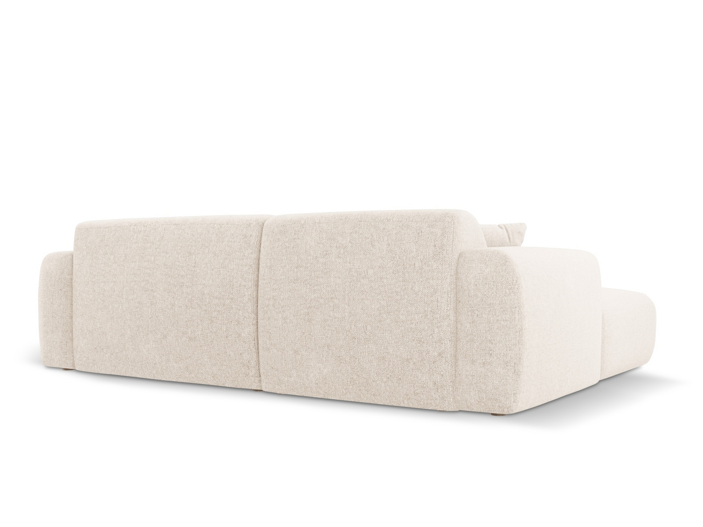Cosmopolitan Design høyrevendt hjørnesofa, "Nolio", 4-seter, 235 × 170 × 72 cm, Haga, svarte plastben