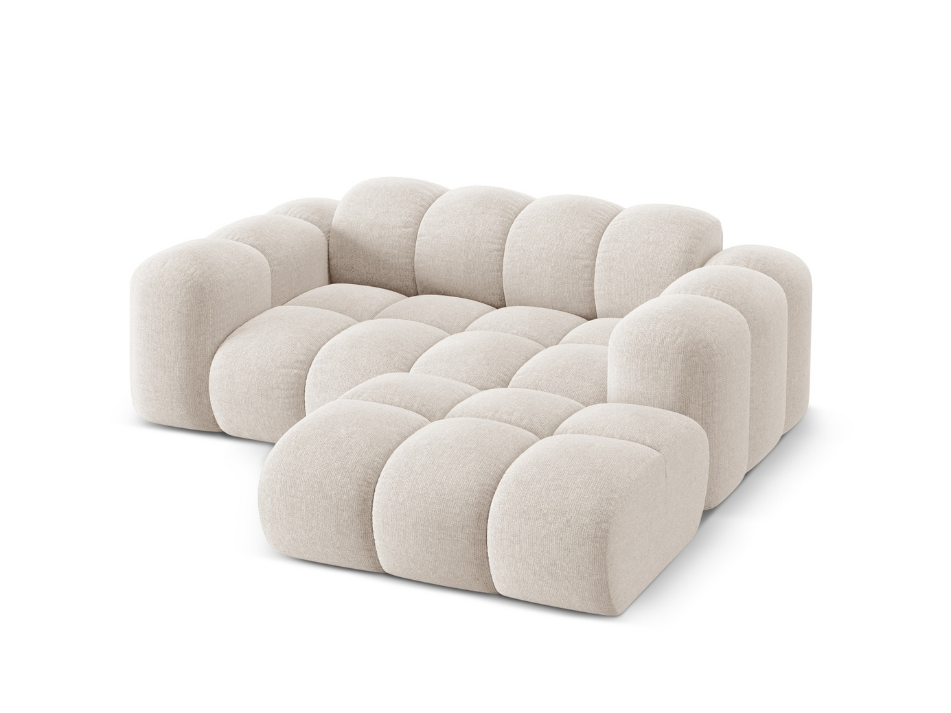 Cosmopolitan Design høyrevendt hjørnesofa, "Treno", 2-seter, 180 × 164 × 70 cm, Eden 10, svarte plastben