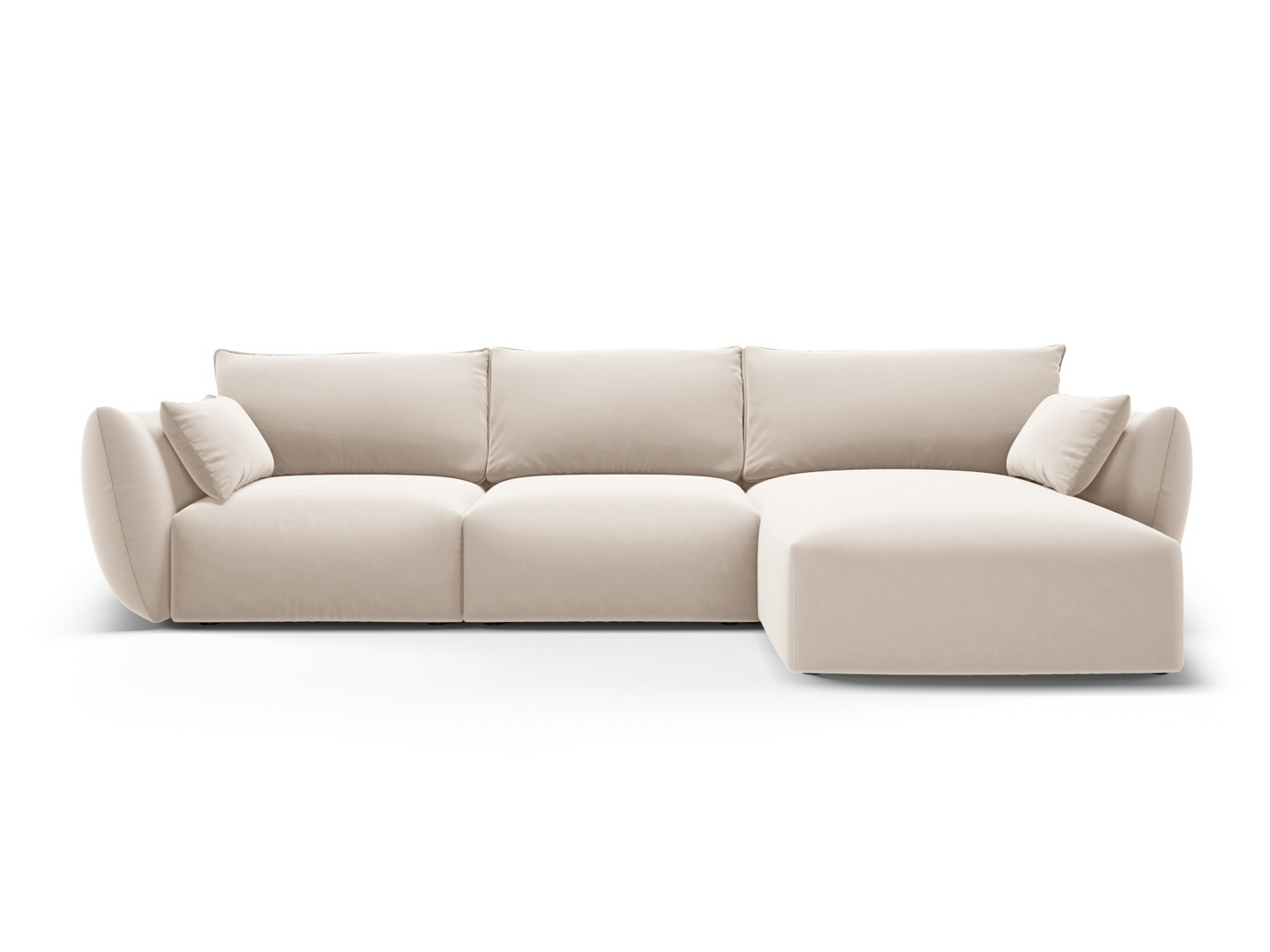 Cosmopolitan Design høyrevendt fløyelshjørnesofa, 