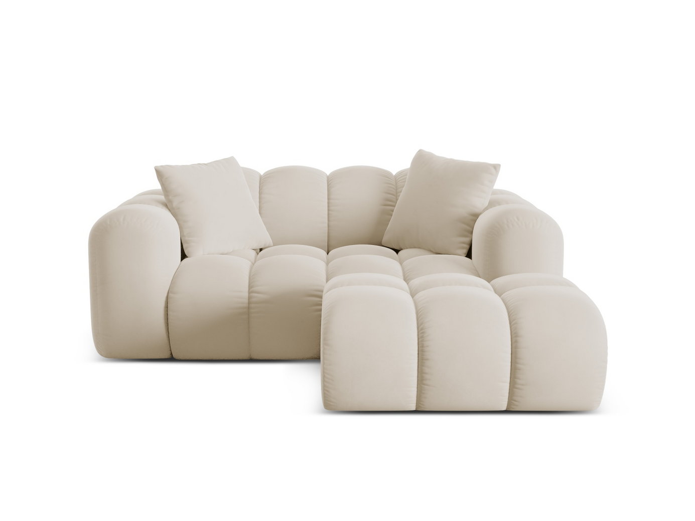 Cosmopolitan Design høyrevendt fløyelshjørnesofa, 