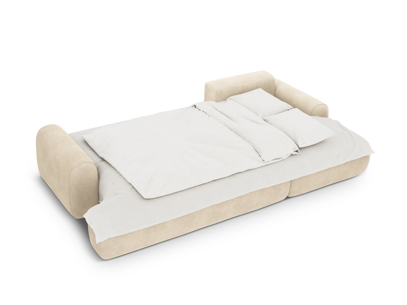 Cosmopolitan Design høyrevendt fløyelshjørnesovesofa med oppbevaring, "Calma", 3-seter, 275 × 142 × 84 cm, Vogue, svarte plastben
