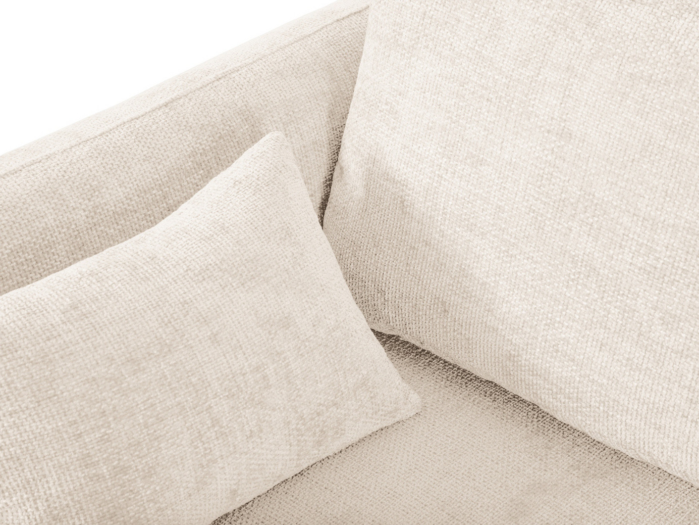 Cosmopolitan Design høyrevendt hjørnesovesofa med oppbevaring, "Matera", 4-seter, 253 × 173 × 86 cm, Haga, svarte plastben