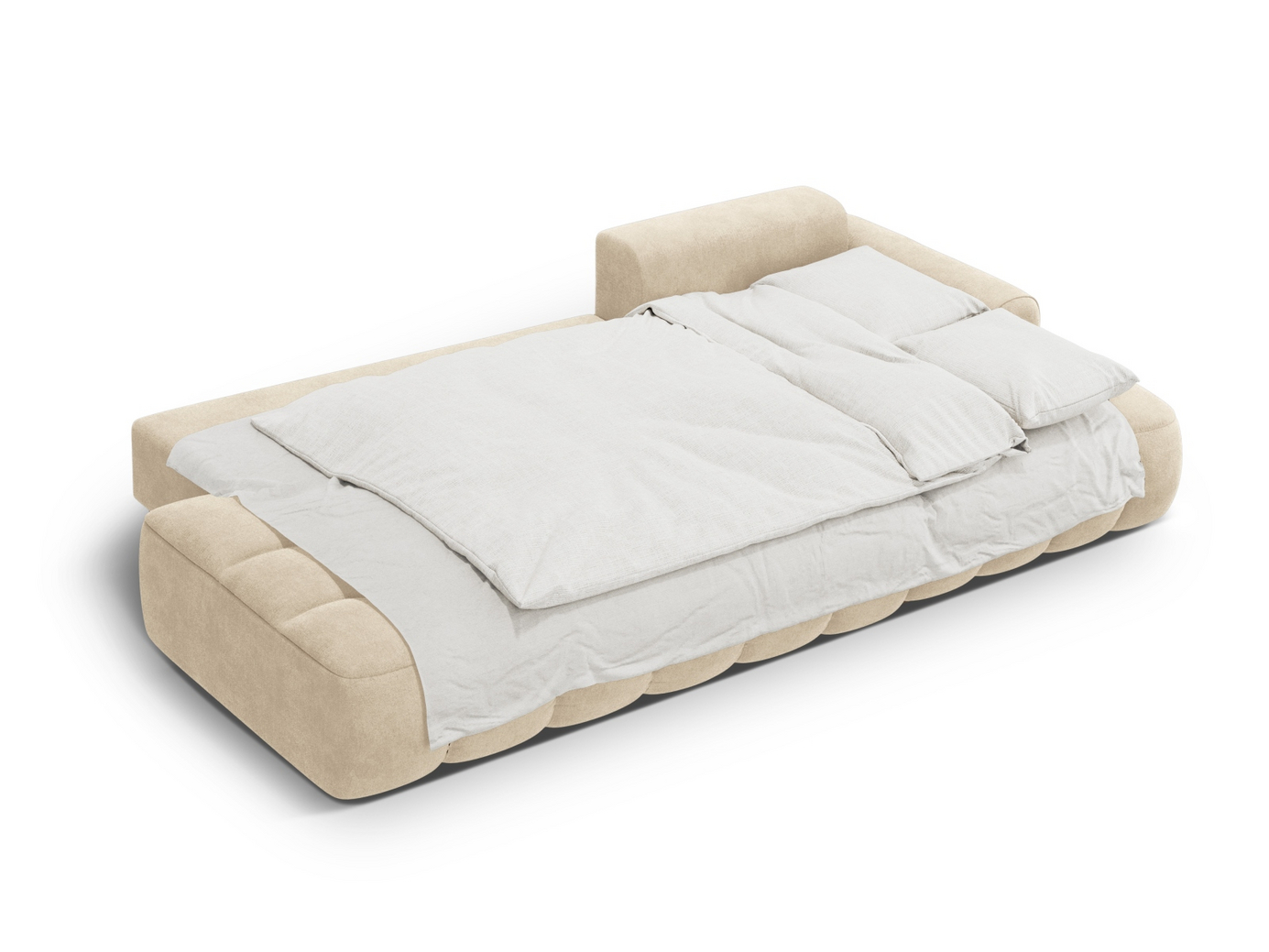 Cosmopolitan Design høyrevendt fløyelshjørnesovesofa med oppbevaring, "Linz", 3-seter, 275 × 142 × 84 cm, Vogue, svarte plastben, Variant RCFO_120