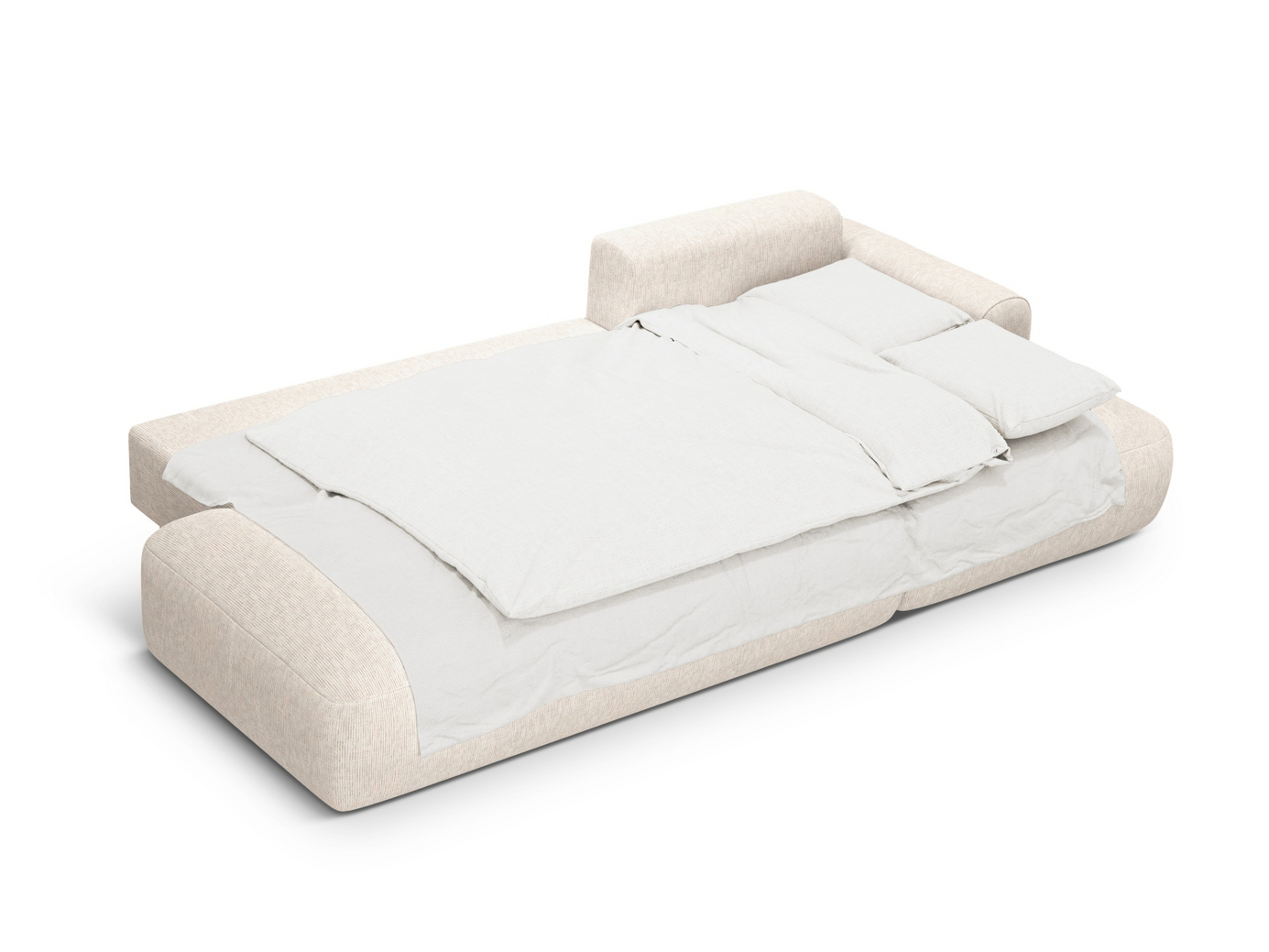 Cosmopolitan Design høyrevendt hjørnesovesofa med oppbevaring, "Calma", 5-seter, 275 × 142 × 84 cm, Baltimore, svarte plastben