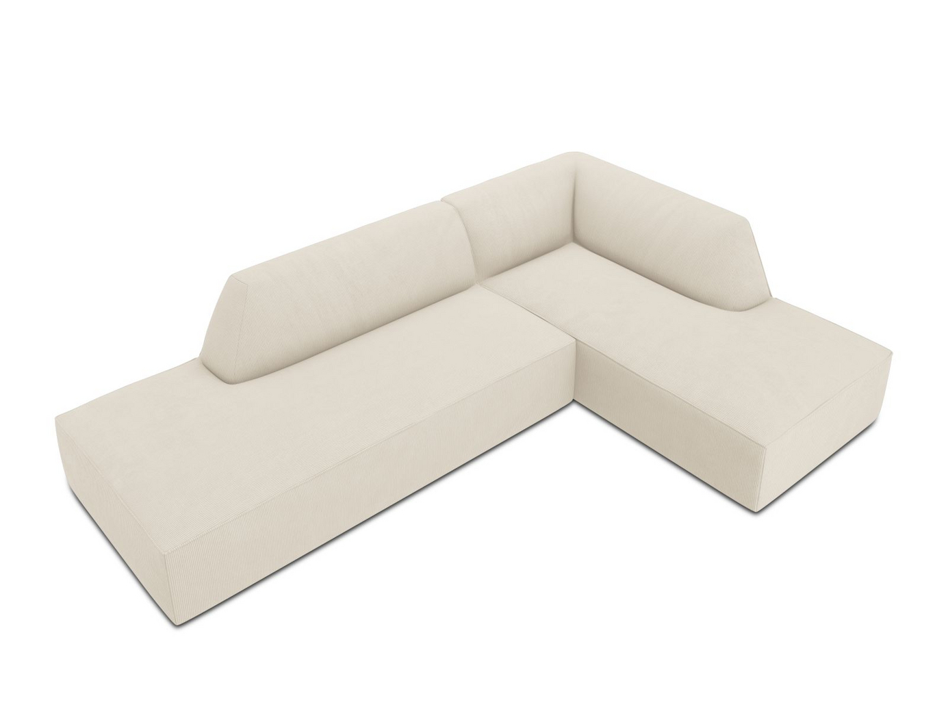 Cosmopolitan Design høyrevendt modulhjørnesofa, "Siena", 4-seter, 273 × 180 × 69 cm, Scala, svarte plastben, Variant RCO_100