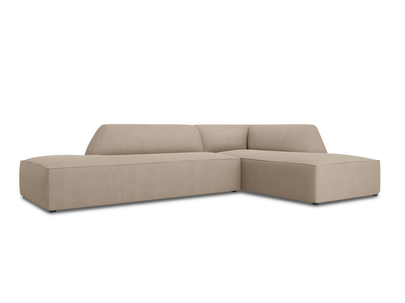 Cosmopolitan Design høyrevendt modulhjørnesofa, "Siena", 4-seter, 273 × 180 × 69 cm, Ottawa, svarte plastben, Variant RCO_137