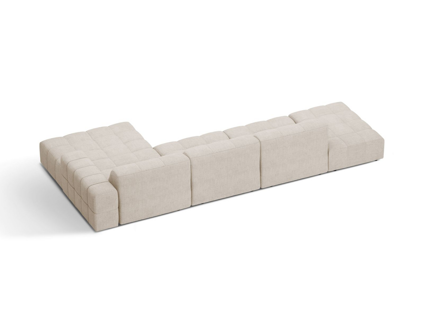 Cosmopolitan Design høyrevendt hjørnesofa, "Chicago", 5-seter, 348 × 167 × 78 cm, Eden 10, svarte plastben