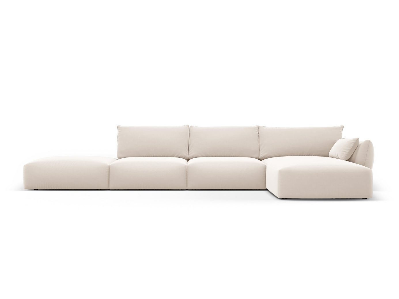 Cosmopolitan Design høyrevendt fløyelshjørnesofa, 