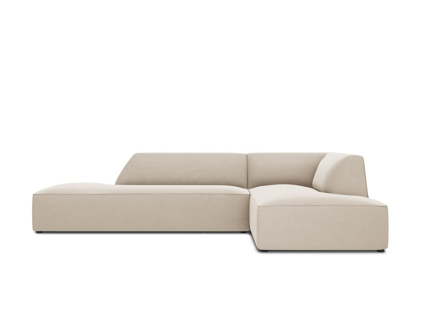 Cosmopolitan Design høyrevendt fløyelsmodulhjørnesofa, "Siena", 4-seter, 273 × 180 × 69 cm, Salvador, svarte plastben, Variant RCO_44