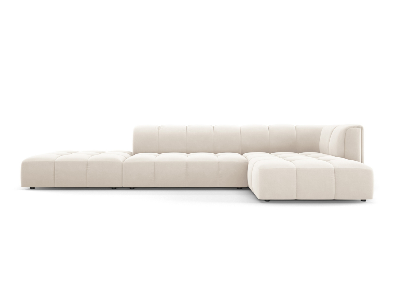 Cosmopolitan Design høyrevendt fløyelsmodulhjørnesofa, 