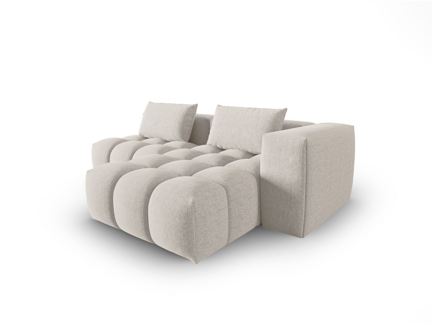 Cosmopolitan Design høyrevendt modulhjørnesofa, "Verona", 3-seter, 205 × 145 × 70 cm, Sorella, svarte plastben