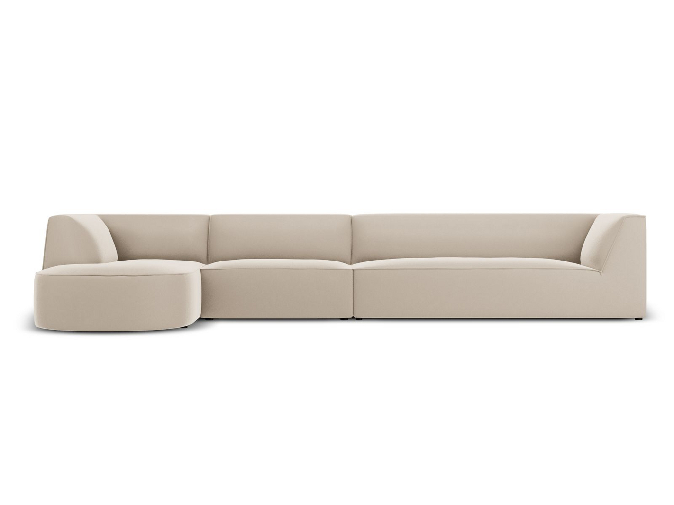 Cosmopolitan Design venstrevendt fløyelsmodulhjørnesofa, 
