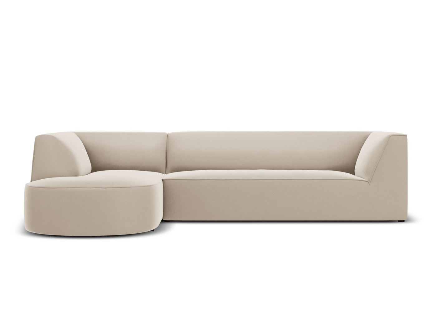 Cosmopolitan Design venstrevendt fløyelsmodulhjørnesofa, 