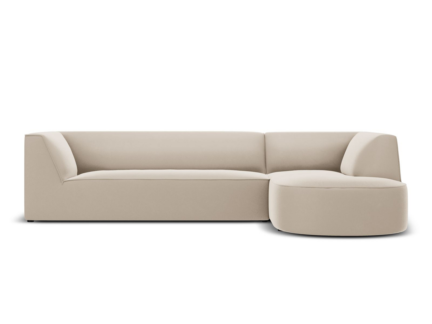 Cosmopolitan Design høyrevendt fløyelsmodulhjørnesofa, 