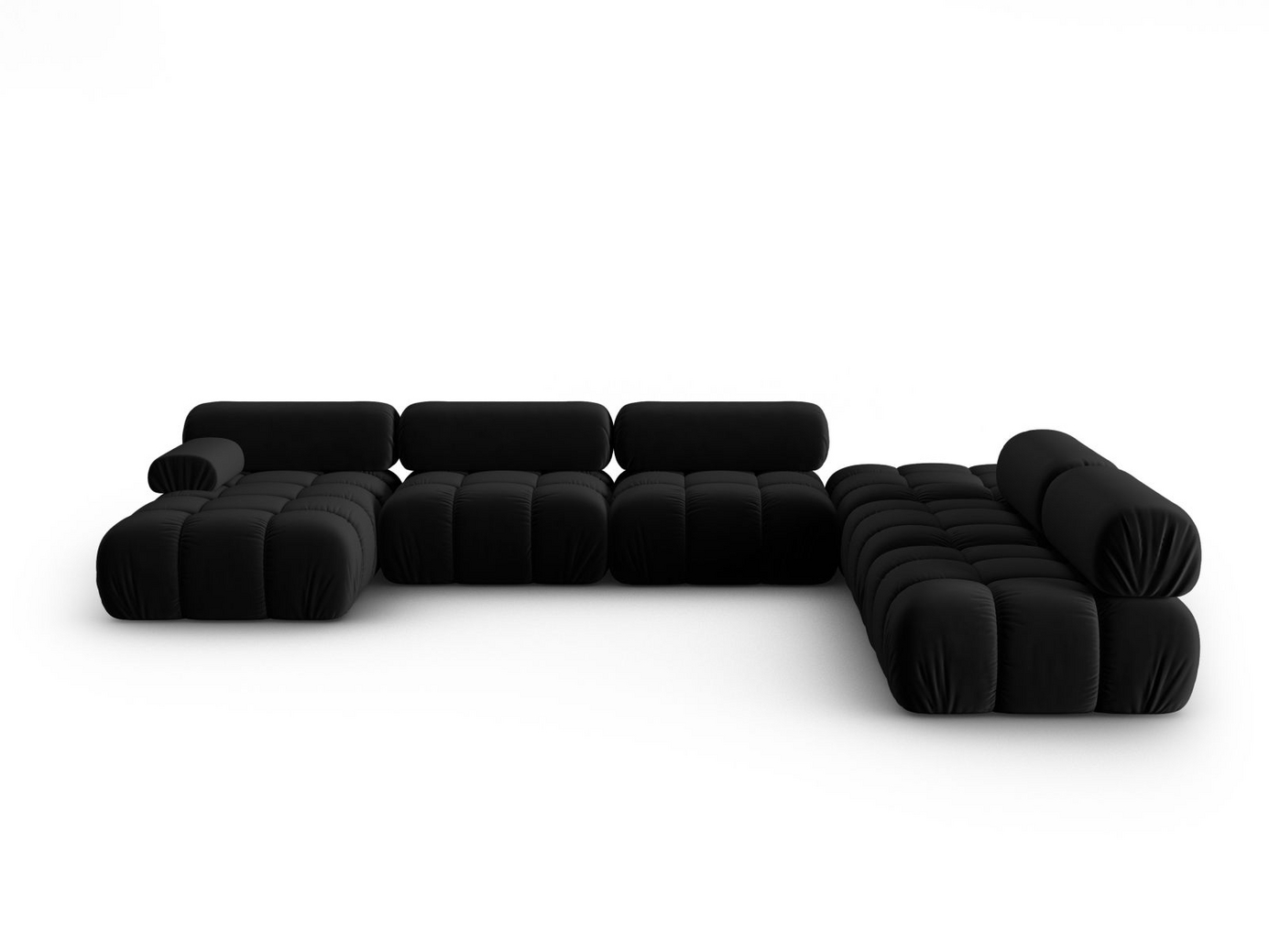 Cosmopolitan Design høyrevendt fløyelspanoramamodulhjørnesofa, 