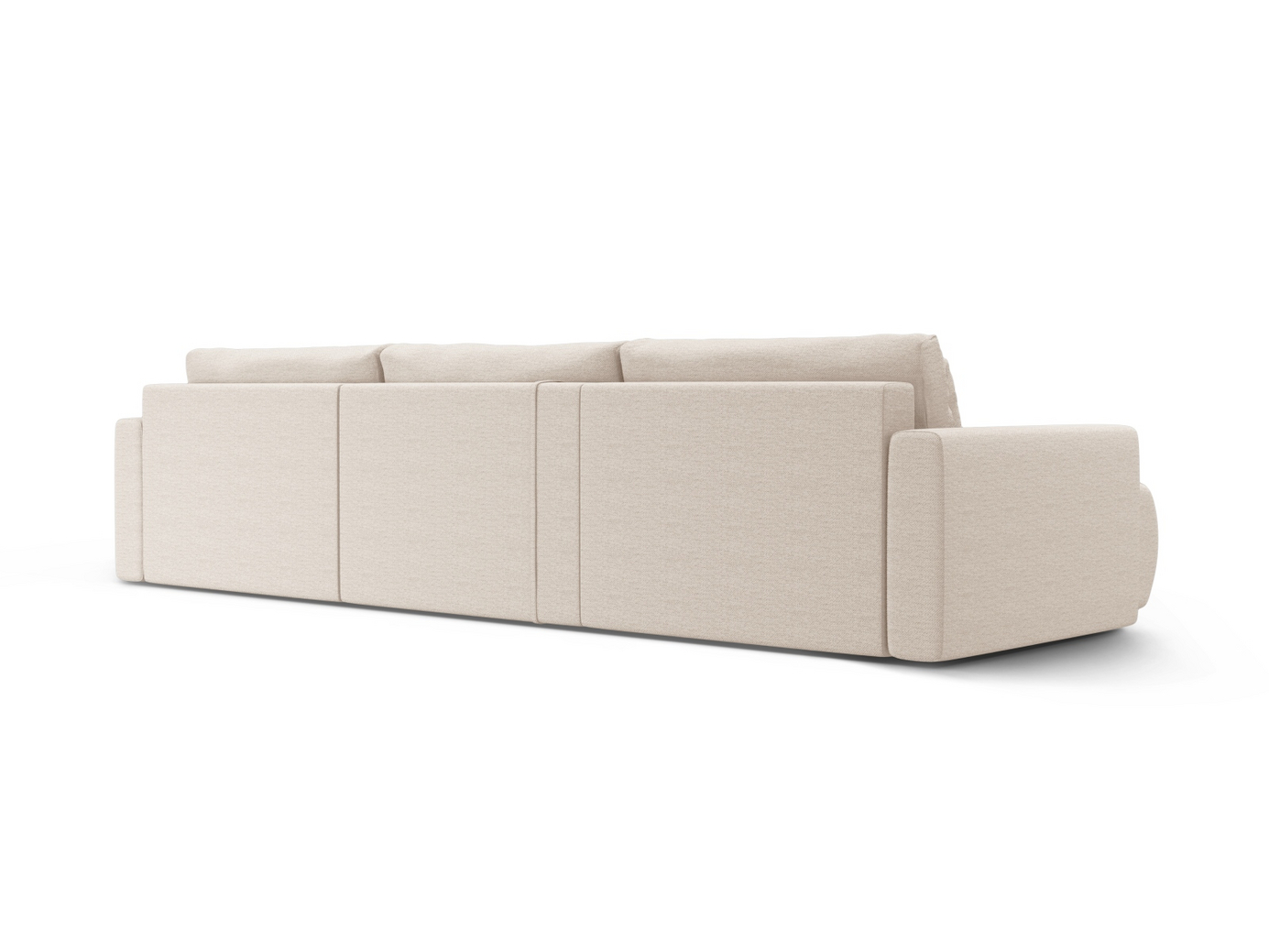 Cosmopolitan Design panoramasovesofa med oppbevaring, "Belfast", 4-seter, 340 × 149 × 84 cm, Heritage, svarte plastben