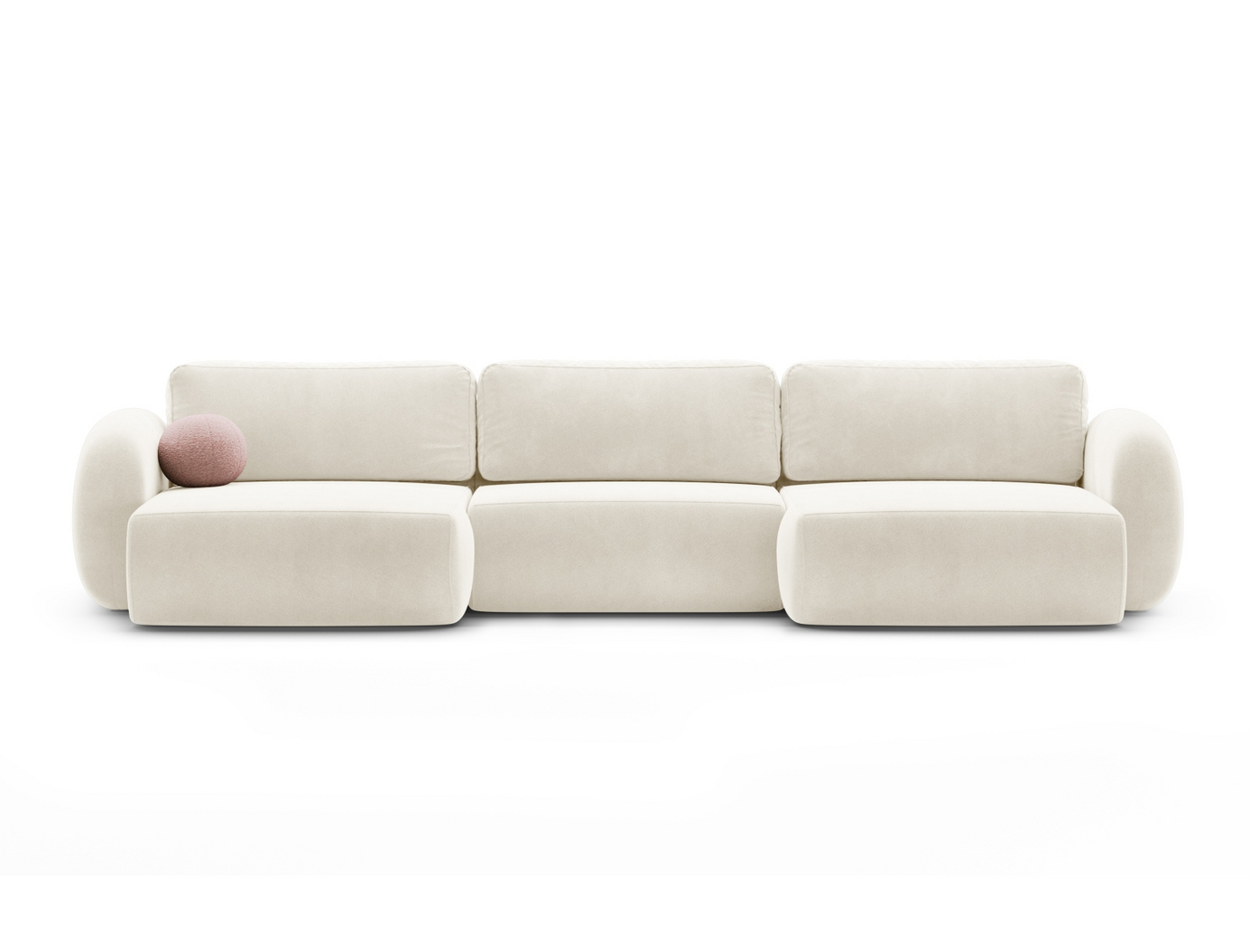 Cosmopolitan Design fløyelspanoramasovesofa med oppbevaring, 