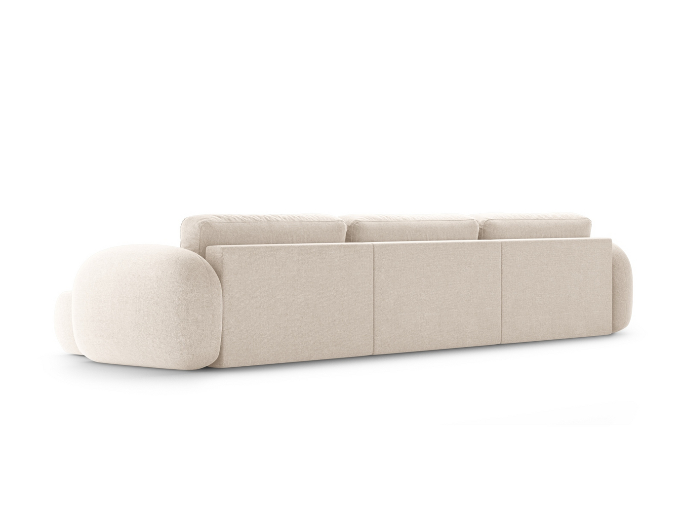 Cosmopolitan Design panoramasovesofa med oppbevaring, "Tonale", 5-seter, 362 × 149 × 88 cm, Eden 10, svarte plastben