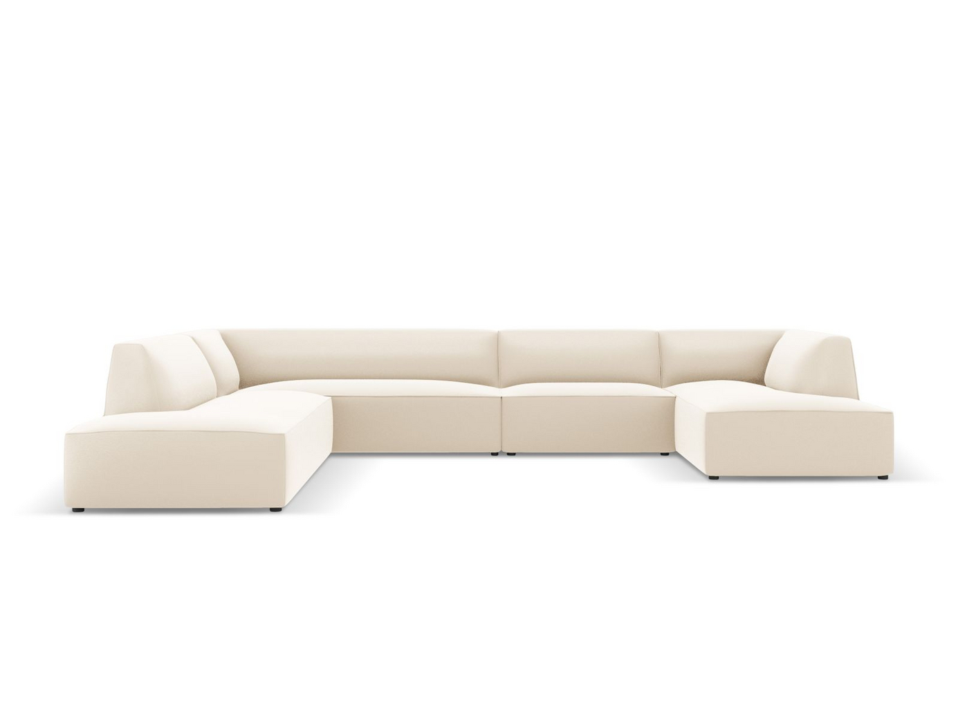 Cosmopolitan Design venstrevendt kunstlærpanoramamodulhjørnesofa, 