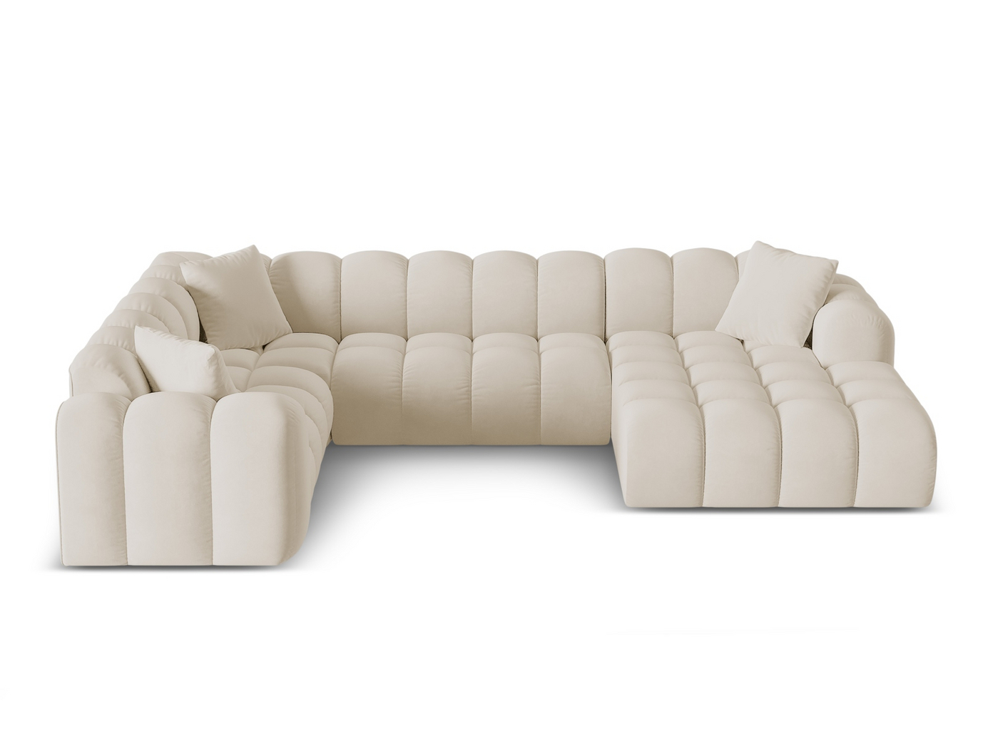 Cosmopolitan Design venstrevendt fløyelspanoramahjørnesofa, 