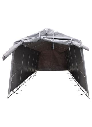 Fornorth Bærbar Garasje 2,7x5,1m, Lys grå