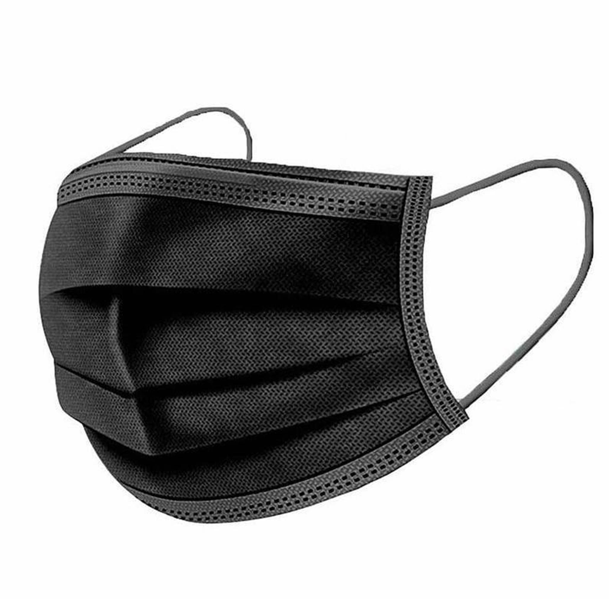 Ansiktsmaske, svart, engangs - 200 stk