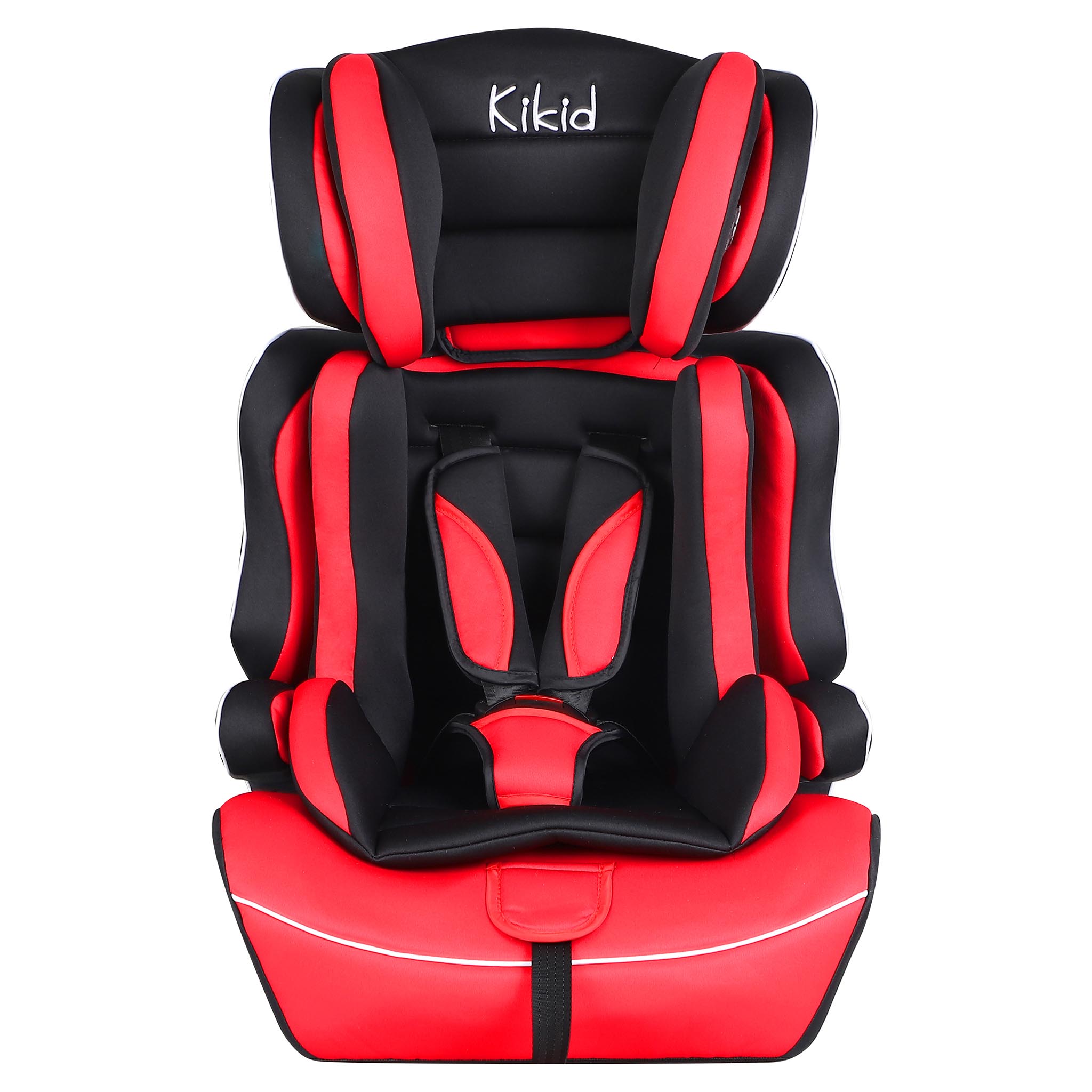 Kikid Bilstol Basic 76-150cm R129, svart rød