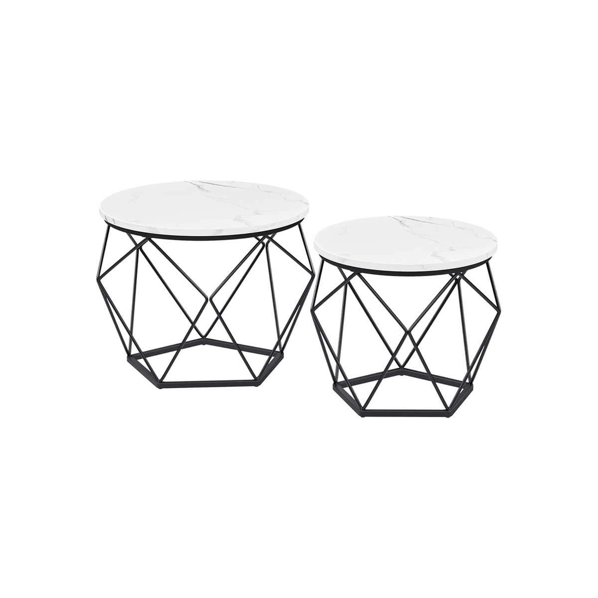 Vasagle sidebord, 2-pakning, LET040