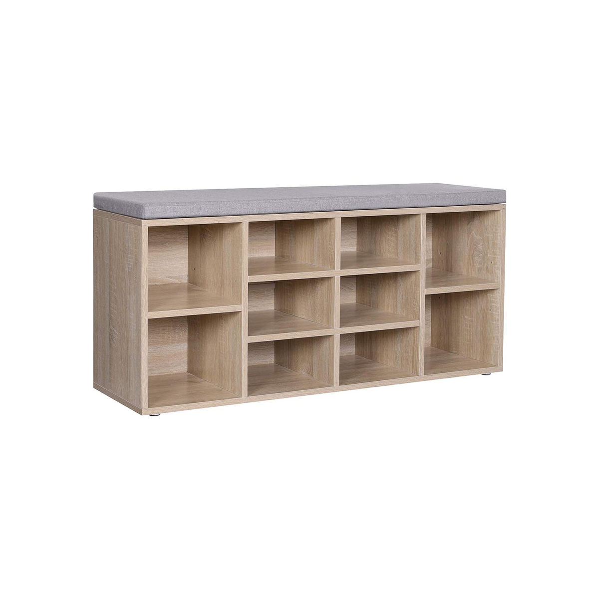 Vasagle skobenk, 10 rom, med pute, 104 × 30 × 48 cm, LHS010