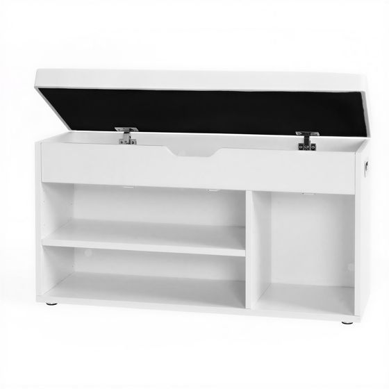 Vasagle skobenk, 3 rom, med pute, LHS030