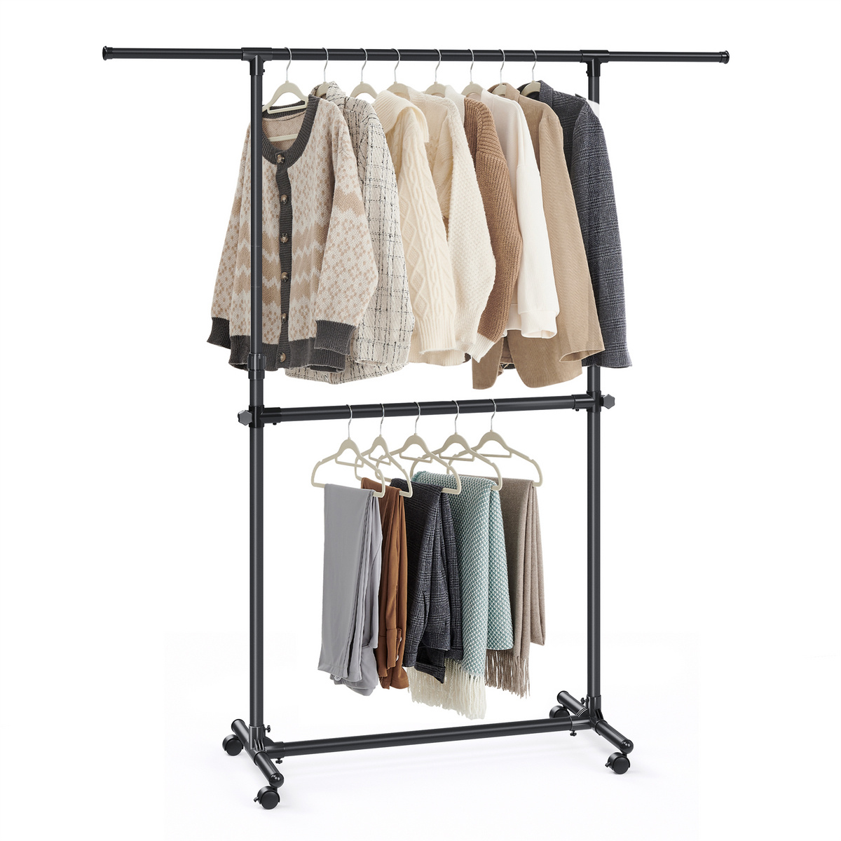 SONGMICS klesstativ, med hjul, justerbar, LLR401YC