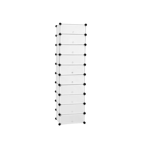 Songmics modulært skoskap, 10 rom, 40 × 30 × 17 cm, LPC010